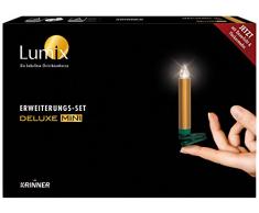 Krinner 75353 Lumix Deluxe Pack dextension comprenant 7 mini bougies LED sans fil infrarouges avec piles incluses DorÃ©/lumiÃ¨re blanche