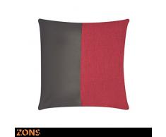 ZONS Coussin Design 45x45cm + Rembourrage 480g (Rouge)