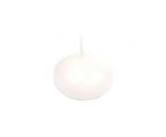 HOMEA 6BGD009EC Lot de 10 Bougies Flottantes Paraffine Ecru 8x8x13.5 cm