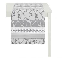 Apelt Setare_45x140_90 Chemin de Table Motif Branches et Ornements Gris 45 x 140 cm