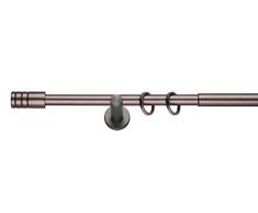 mydeco Rillcube Tringle à Rideau télescopique/Fixation, en MÃTAL, 16/19 mm, Bronziert, 120 BIS 210 cm Länge