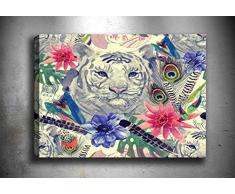 Bonamaison Peinture sur toile, multicolore, 40 x 60 cm - Conçu et fabriqué en Turquie