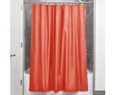 InterDesign rideau de douche tissu imperméable, 183,0 cm x 183,0 cm rideau douche en polyester, rideau textile lavable ourlet renforcé, orange