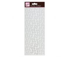Anitas Ant 810275 Autocollants pour Scrapbooking, Argent sur Blanc, Taille Unique