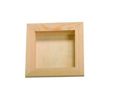 Artemio VIVT1515 Vitrine, Bois, Beige, 15 x 3,8 x 15 cm