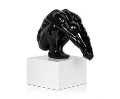 Arte Dal Mondo D1520PB Petit tourment Sculpture figurative Moderne en rÃ©sine laquÃ©e avec Base en marbre, Multicolore, 21,5 x 13 x 23 cm