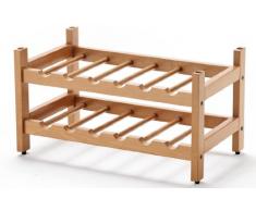 Arredamenti Italia AR_IT- 547 BIRELLONE 12 Porte Bouteille Modulaire Hêtre Massif couleur Cerise 49 x 32 x 32 cm