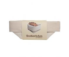 slowroom Semi-doublé Corbeille à Pain, Naturel, 12,5 x 12,5 x 10 cm