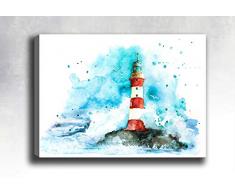 Bonamaison Peinture sur toile, multicolore, 40 x 60 cm - Conçu et fabriqué en Turquie