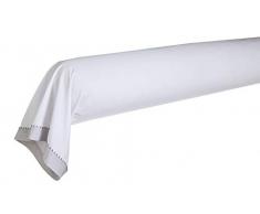 Blanc des Vosges Loft Taie de Traversin, Coton, Platine, 90 x 190 cm