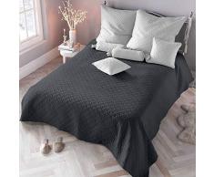 PETTI Artigiani Italiani - Couvre-Lit, Lit (240x260), Couvre-Lit dété, Gris, 100% Made in Italy