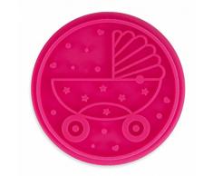 ScrapCooking 5147 Pastille - Berceau pour Tampon, Silicone, Rose, 12,5 x 10,7 x 1 cm