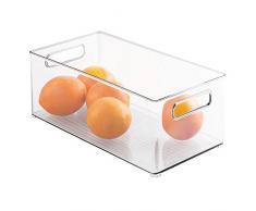 InterDesign Fridge/Freeze Binz box de rangement pour frigo, grande boite de rangement empilable en plastique, transparent