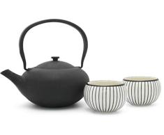 Bredemeijer Set Cadeau Shanxi, Noir, avec 2 Tasses en Porcelaine