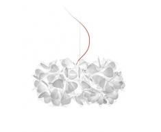 Slamp Clizia Lampe suspension Mama non Mama, blanc cÃ¢ble rouge