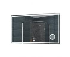 Lux-aqua Miroir de Salle de Bains Mural Lumineux LED Miroir de Maquillage - Interrupteur Tactile - 100 x 60 cm - LMC1060A