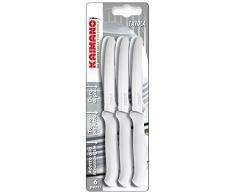 Kaimano KTS031106W Set de 6 Couteau de Table, Acier Inoxydable, Blanc, 28 x 10 x 2 cm