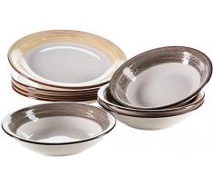MÃ¤ser 931374 SÃ©rie Duole Assiette Ã soupe pour 4 personnes Vaisselle vintage 8 piÃ¨ces en cÃ©ramique