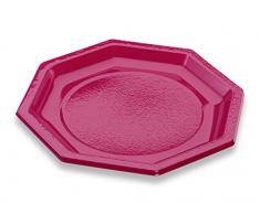 GUILLIN - OCTOPACK ASF240FUS SACHET DE 50 Assiette Octogonale RÃ©utilisable, PolystyrÃ¨ne, Violet, 24 x 24 x 2,1 cm
