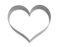 Scrapcooking 1980 Moule-Découpoir Xxl CÅur, Acier Inoxydable, Inox, 27 x 24 x 5 cm