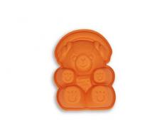 silikomart 20.803.64.0060 Moule en Silicone, Forme de Petit Ourson, Orange Cuivre, 17,5 x 25 x 3 cm