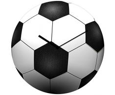 Poster Boutique vm13Â a1081Â Verre Horloge Murale, Verre, Blanc et Noir, 34Â x 34Â x 3Â cm