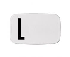 Design Letters Lunch Box Plastique Blanc/Noir 18 cm