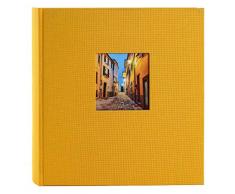 Goldbuch Album Photo avec Découpe, Bella Vista, 30 X 31 Cm, 60 Pages Blanches avec Intercalaires Glassine, Lin, Jaune, 27891