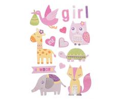 Rayher 50083262 3D sticker en papier Bébé, rose layette, 15pces, avec effets, sct.-LS