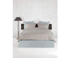 De Witte Lietaer Parure Zygo Atmosphere Housse de Couette + 2 Taies dOreiller avec Volant Coton PeignÃ© Taupe 260 x 220 cm