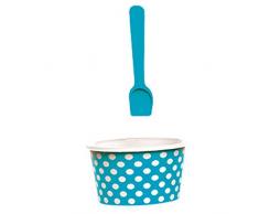 Zak! designs 2002-660 Dotty Coupe à glace, Bleu Aqua/Blanc