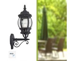 Brilliant 48681/06 Applique dExtérieure Aluminium/Verre/Plastique Noir 28 x 54 cm