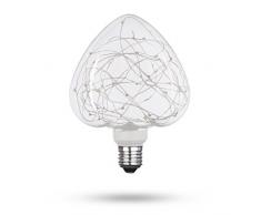 XQ-Lite LSO-04031 Ampoule EtoilÃ©e CÅur LED, Verre, E27, 1 W, Clair