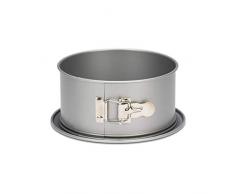 Patisse 03523 Moule à Manqué Bord Haut à Charniere Acier Revêtu Silver Top 22 x 8,5 cm