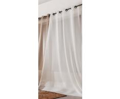 Linder 1121 /10/375FR Voilage Linette Blanc Oeillets 145 x 240 cm