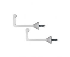 STEPHANOISE Gond Métal pour Embrasses X2, Blanc, Taille 8,3 cm