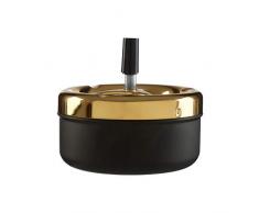 Cendrier tournant, fer, polypropylÃ¨ne, noir/or, Small