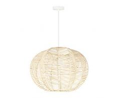 lum & Co lampe Suspension en Forme de Fleur de rotin, Naturel