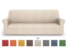 PETTI Artigiani Italiani - Housse CanapÃ©, Housse de CanapÃ©, Housse de Clic Clac, Housse de CanapÃ© 2 Places, Ivoire, Tissu Jacquard, 100% Made in Italy