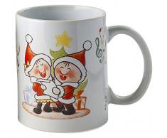 Mopec Tasse cÃ©ramique Pit and Tampico Chantons dans boÃ®te Cadeau, Porcelaine, Blanc, 8.5Â x 12Â x 10Â cm