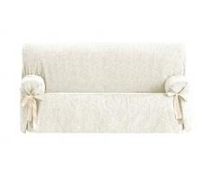 Eysa F616091 Housse de fauteuil Chenille/Coton/Polyester/Acrylique Ecru 80-120 cm