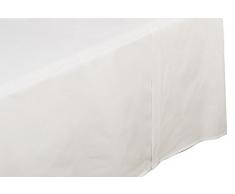 Nuit de France 331176 Drap Plat 80 Fils Finition Recouvrement Percale Coton Blanc 310 x 240 x 0,5 cm
