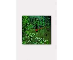 Bonamaison Horloge Murale en MDF, Multicolore, 30 x 30 cm