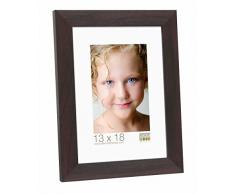 Deknudt Frames S41VH4 Cadre Photo Ãtroit RÃ©sine Acajou 13 x 18 cm