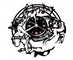 Instant Karma Clocks Horloge Murale en Vinyle LP 33 Tours Instant Karma IdÃ©e Cadeau Vintage Handmade - DÃ©coration Maison Love Angeli, silencieuse