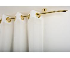 Tringle Ã Rideaux: Ã 20 mm sans Anneaux, L. 220 cm. en Laiton Poli â Complet