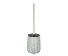WENKO Brosse WC Ohrid gris - Porte-brosse WC, Polyrésine, 10 x 37 x 10 cm, Gris