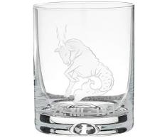 Crystaljulia 05923 Verre Ã whisky avec gravure Zodiak Steinbock Crystalite 250 ml