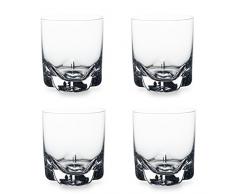 Bohemia Cristal 093Â 006Â 143Â Whisky Env. 280Â ML Gobelet en Verre en Cristal, Lot de 4, Trio Bar