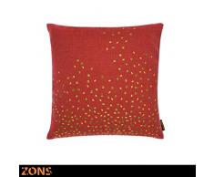 ZONS Coussin cloutÃ© Motif Nuage Or 45x45cm + Rembourrage 480g Coussin Voiture Coussin canapÃ© Oreiller (Rouge)